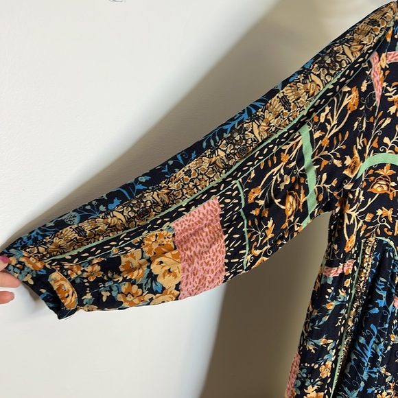 Jaase Patchwork Button Front Dress- M - Picture 5 of 6